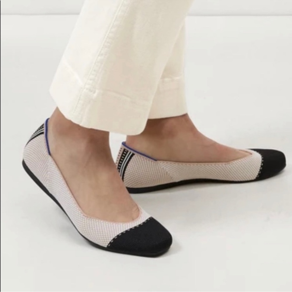 Rothy’s The Tuxedo Square Toe Color-Block Flat - image 1
